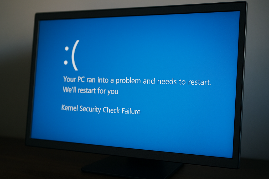 Синий экран смерти (BSOD) с ошибкой Kernel Security Check Failure: что делать?